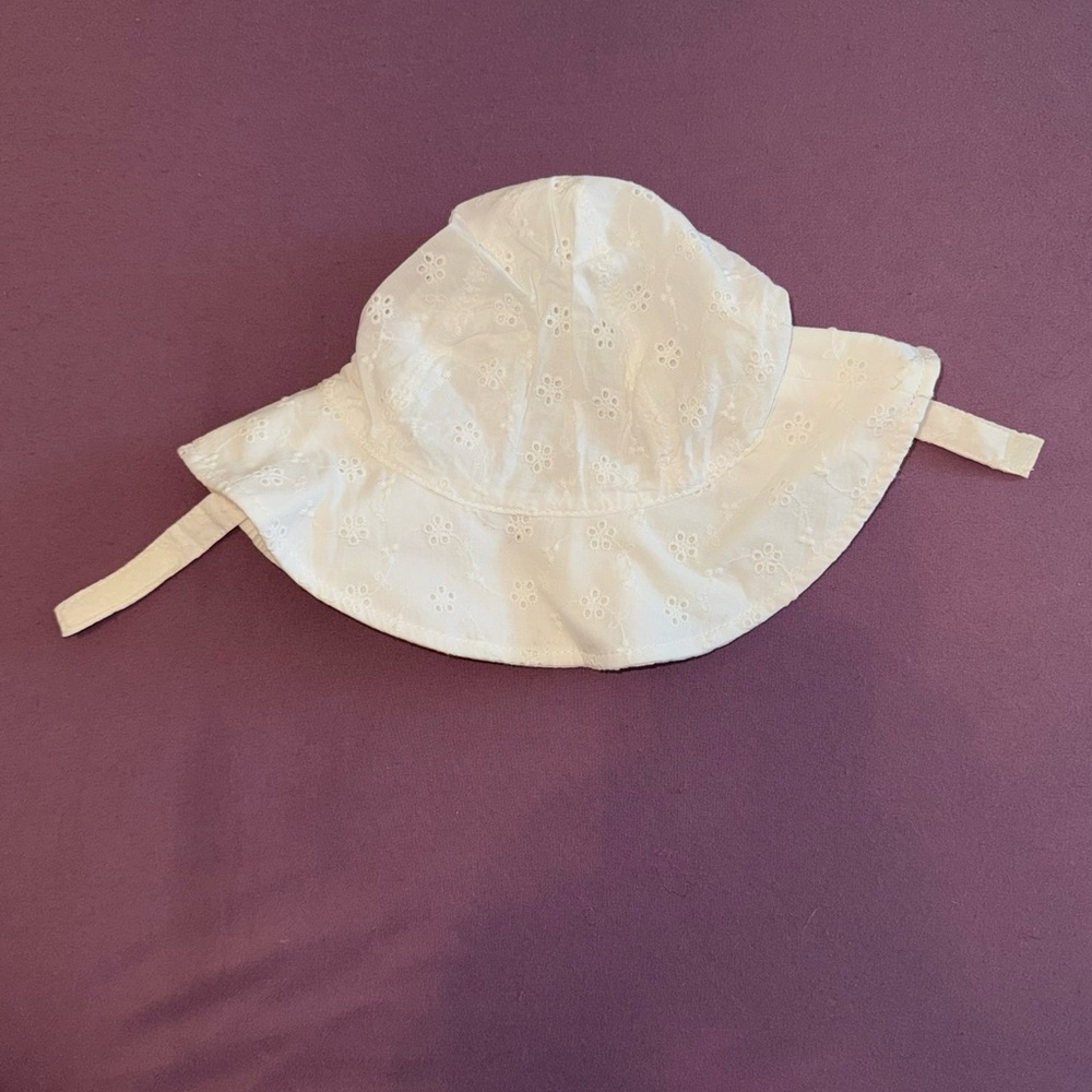 Carters Kids White Sun Hat